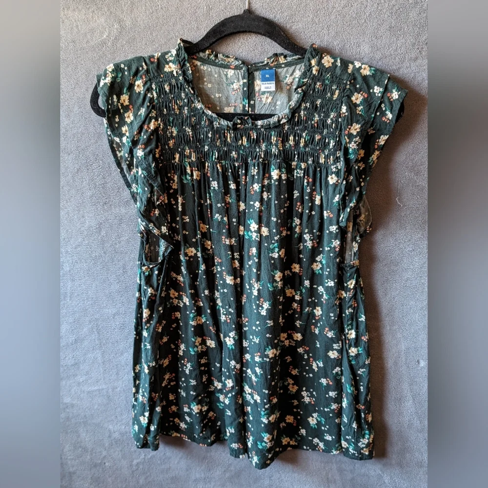 Old Navy Floral Blouse size XL - Picture 2 of 4